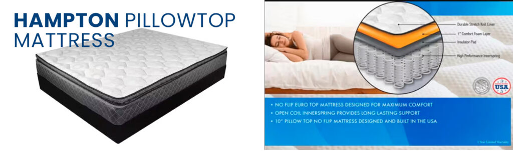 Hampton Pillowtop Mattress available at Crazy Jay's Furniture and Sleep Shop