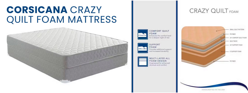 Corsicana Crazy Quilt Foam Mattress at Crazy Jay's Furniture and Sleep Shop