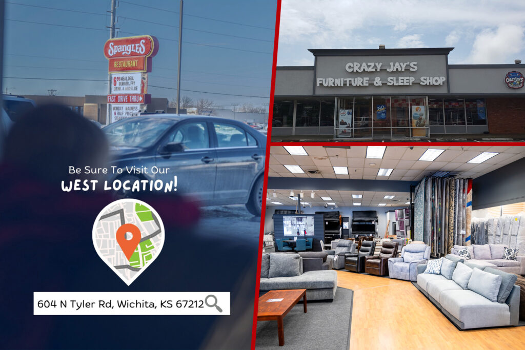 Crazy Jay's Furniture and Sleep Shop West Location at Centeral And Tyler Beside Spangles and Puerto Vallarta