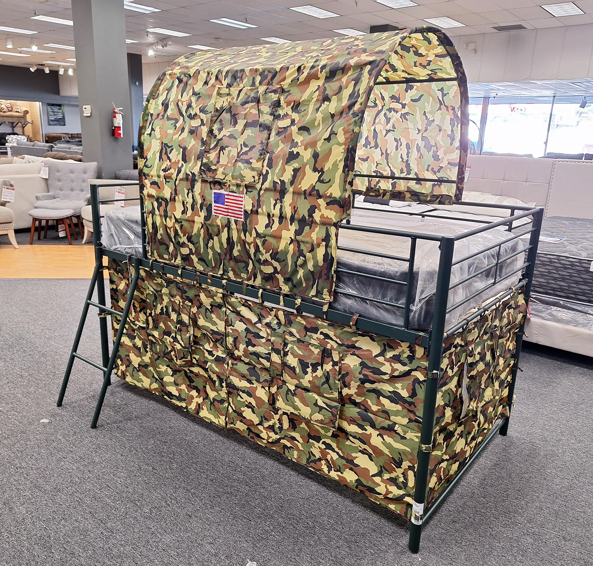 Army Tent Bunk Beds bring adventure and hours of fun to any child's room!