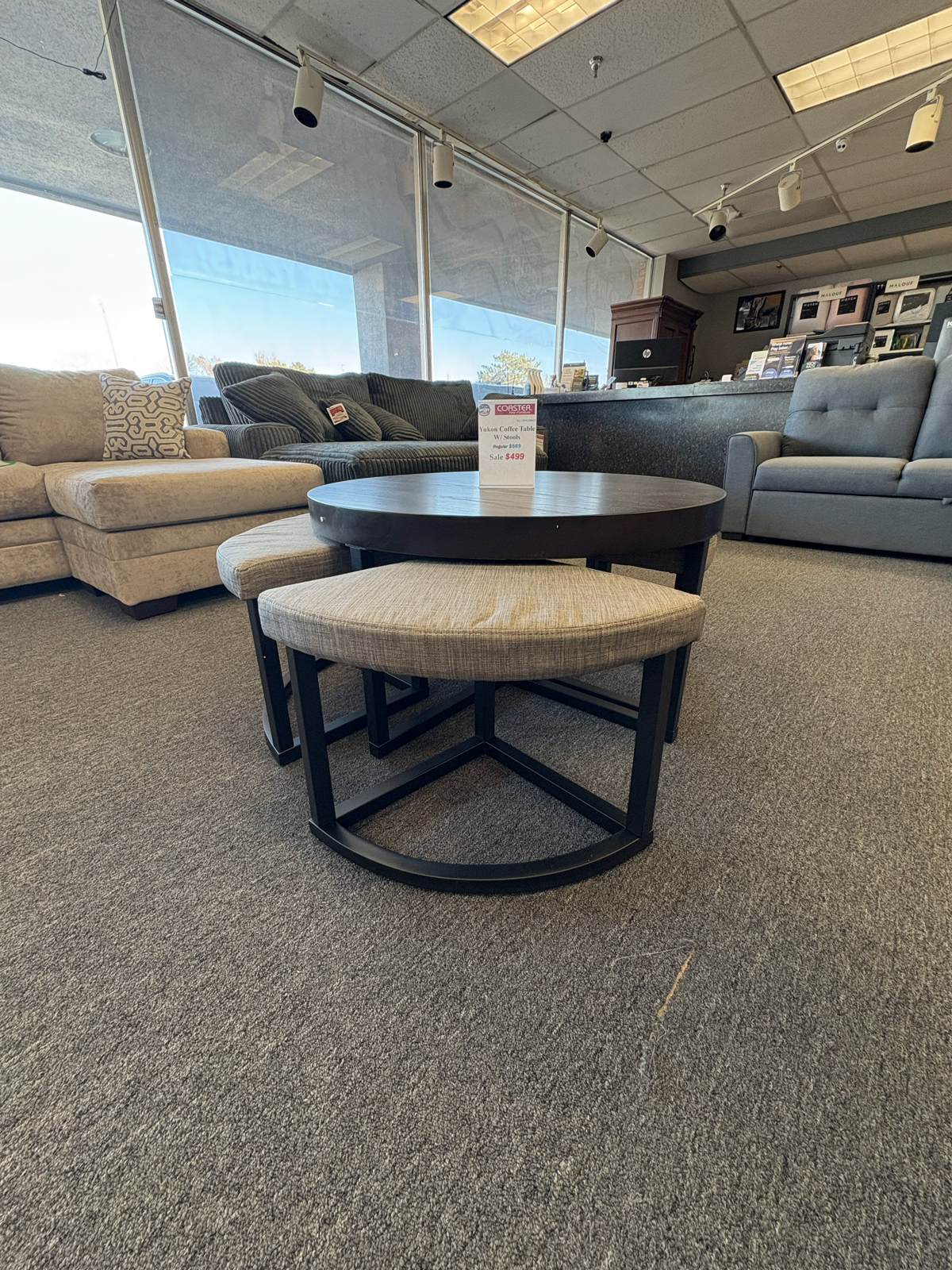 Coffee Tables with built-in seating are perfect for family gatherings. Add more seating without having to add more chairs!