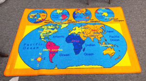 Check out this and other fun and educational kids rugs to spark imagination and active play all without a screen!