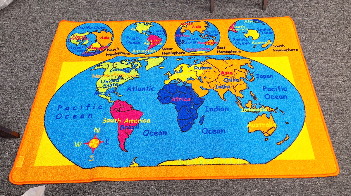 Check out this and other fun and educational kids rugs to spark imagination and active play all without a screen!