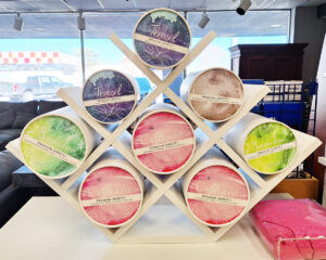 We have a large selection of Premium Sheets + available for purchase in store in a variety of colors and styles!