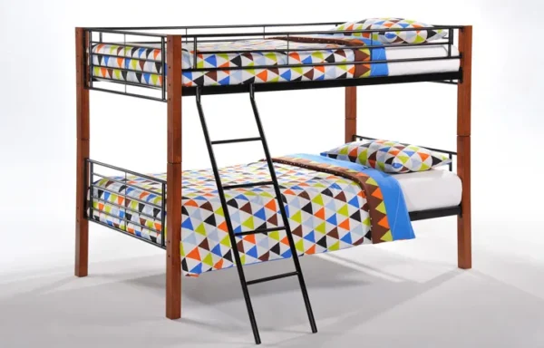 Dandelion Twin/Twin Wood & Metal Bunk Bed