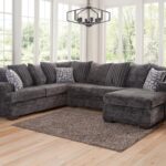Delta Large 3 Piece Sectional in Galactic Charcoal and Mondo Gunmetal