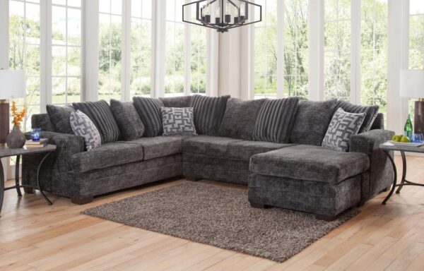 Delta Galactic Charcoal Large 3-Piece Sectional