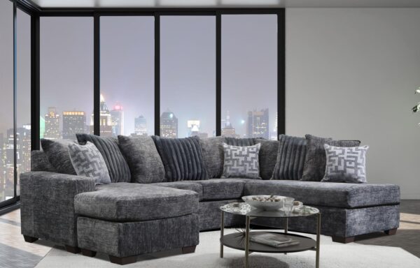 Delta Galactic Charcoal Small 3-Piece Sectional