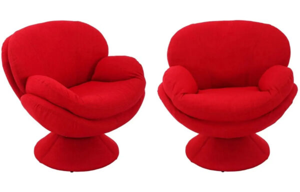 Mac Motion Chairs™ Comfort Pub Red Swivel Accent Chair