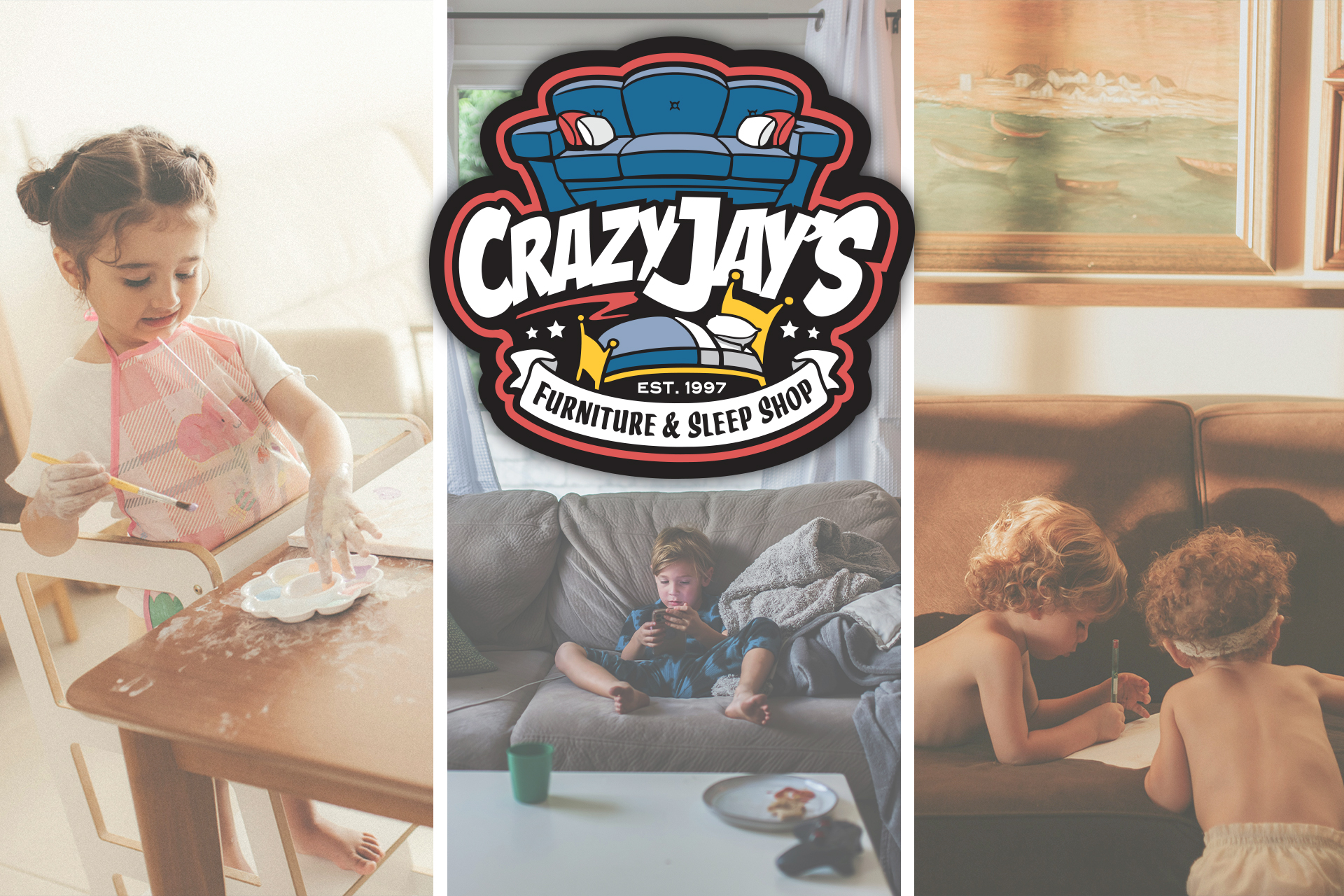 Crazy Jays Furniture and Sleep Shop offers kid-proof furniture to help your build a home that fits your life