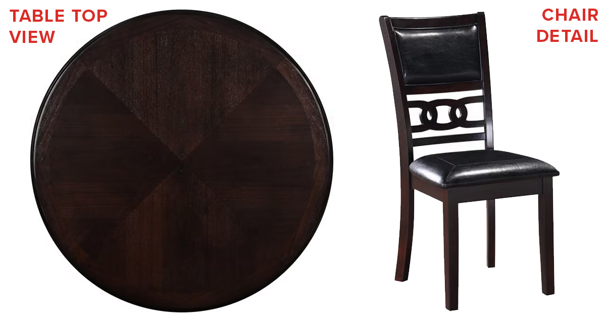 Gia 5-Piece Table and Chair Views