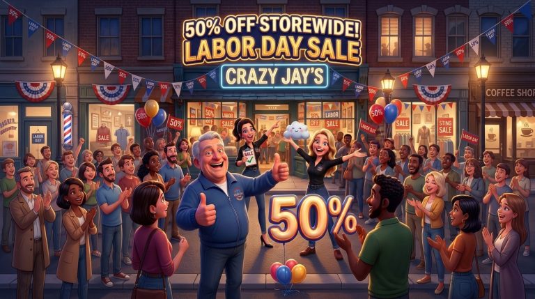 Crazy Jays 50% Off Storewide Labor Day Sale going on now!